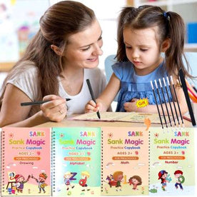 Free Wiping Spanish Magic Copybook Pen Preschools Kids Calligraphy Children Reusable Español Writing Practice Book Age 3-8