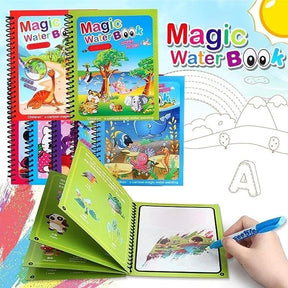 Magic Water Drawing Book Kids Painting Drawing Toys Reusable Coloring Book Early Education Toys for Toddlers 2-4 Girls Boys Gift