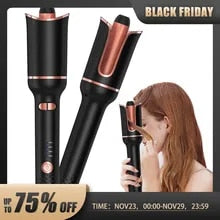 AUTOMATIC ROTATING HAIR CURLER