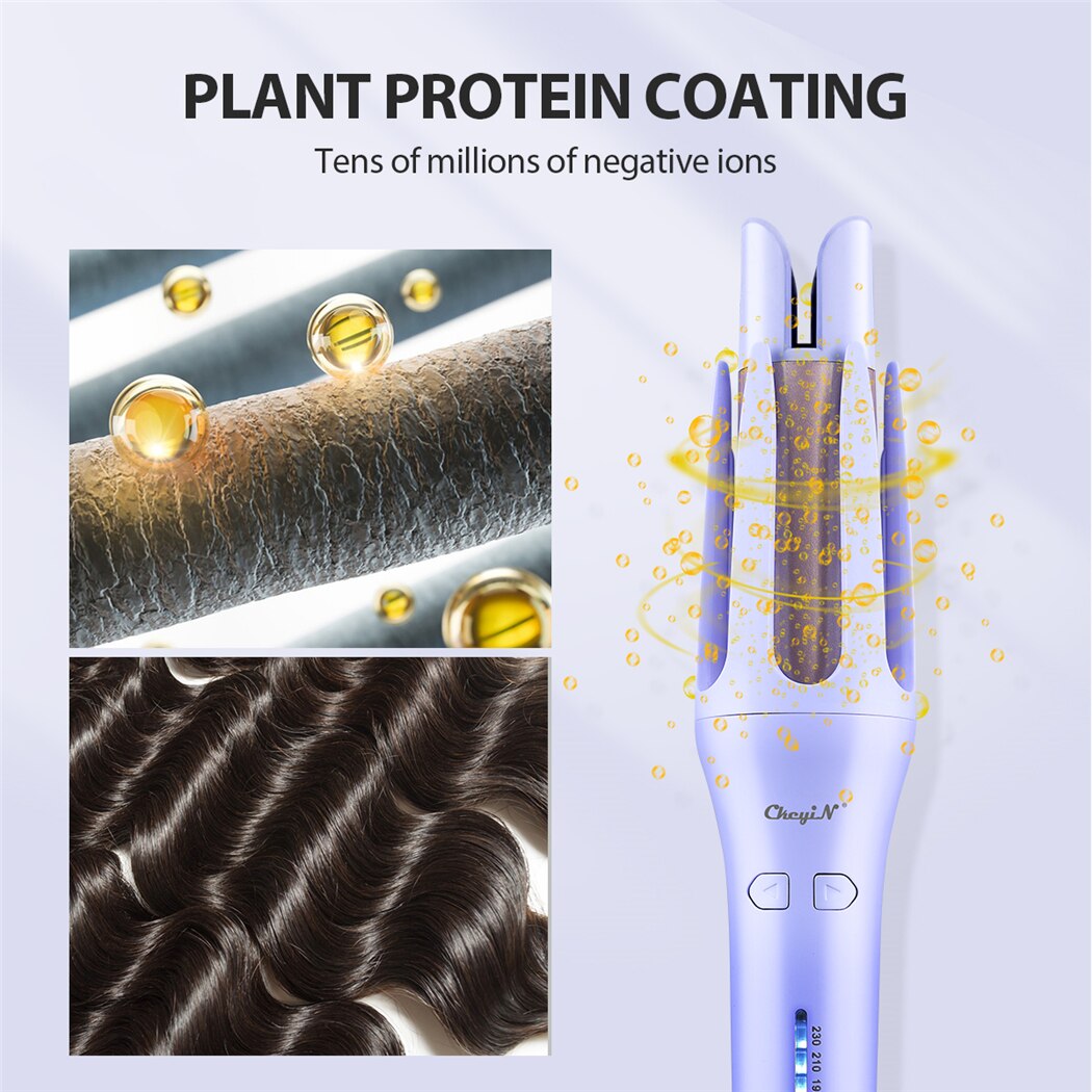 AUTOMATIC ROTATING HAIR CURLER