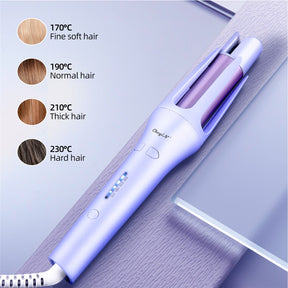 AUTOMATIC ROTATING HAIR CURLER