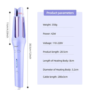 AUTOMATIC ROTATING HAIR CURLER